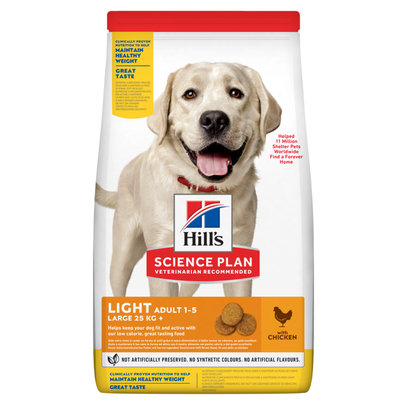  Hills Science Plan Canine Light Adult Large Breed Mit Huhn Trockenfutter 14 Kg Trockenfutter
