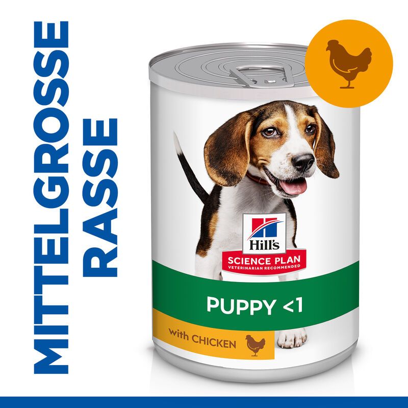  Hills Science Plan Canine Hund Puppy Huhn Dosenfutter 12 X 370 G Dosenfutter Mit Huhn