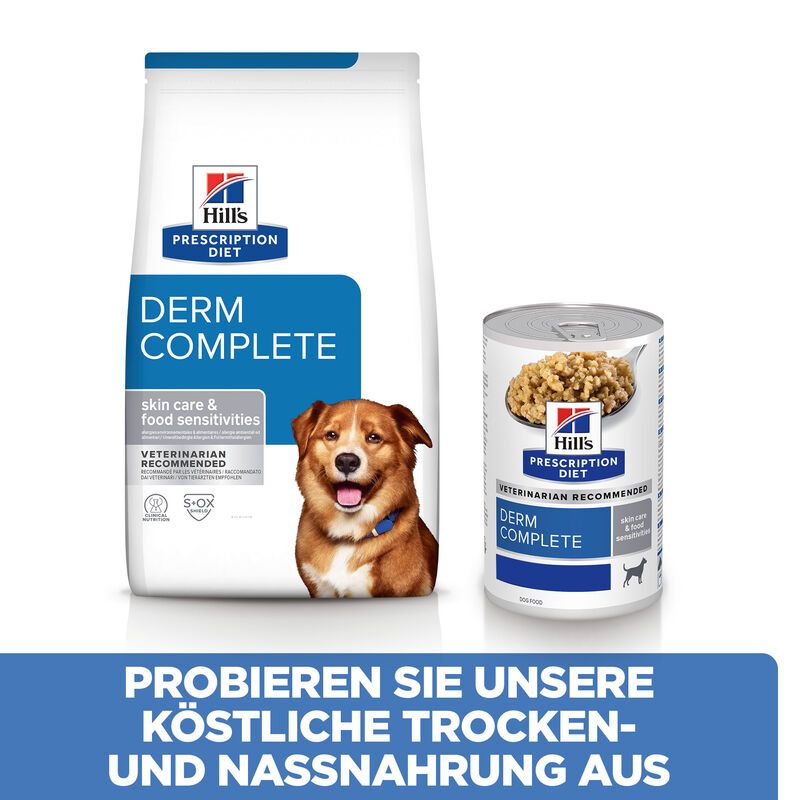 Hills Prescription Diet Canine Derm Complete Trockenfutter Für Hunde 1,5 Kg Trockenfutter