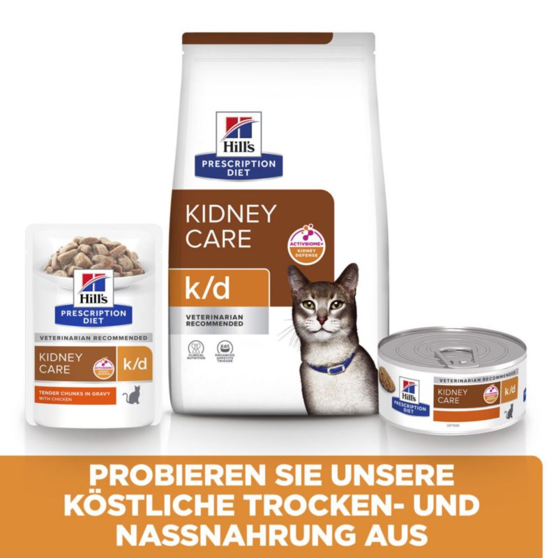  Hills K/d Katze Dosenfutter Bei Nierenerkrankungen 24 X 156 G Feingehackt - Huhn Dosen