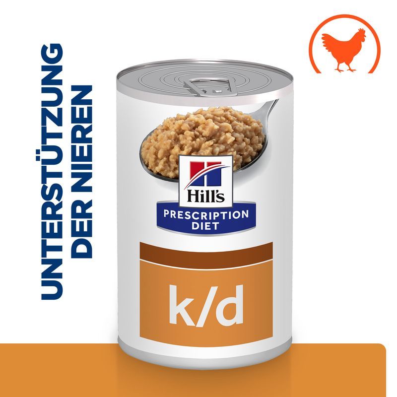  Hills K/D Für Hunde Dosenfutter Mit Huhn 12 X 370 G Dosenfutter Für Hunde