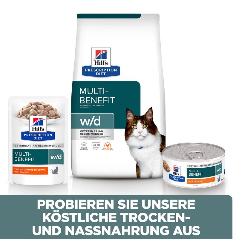  Hills Feline W/d Multi-Benefit Huhn Frischebeutel Für Katzen 12 X 85 G Frischebeutel Mit Huhn