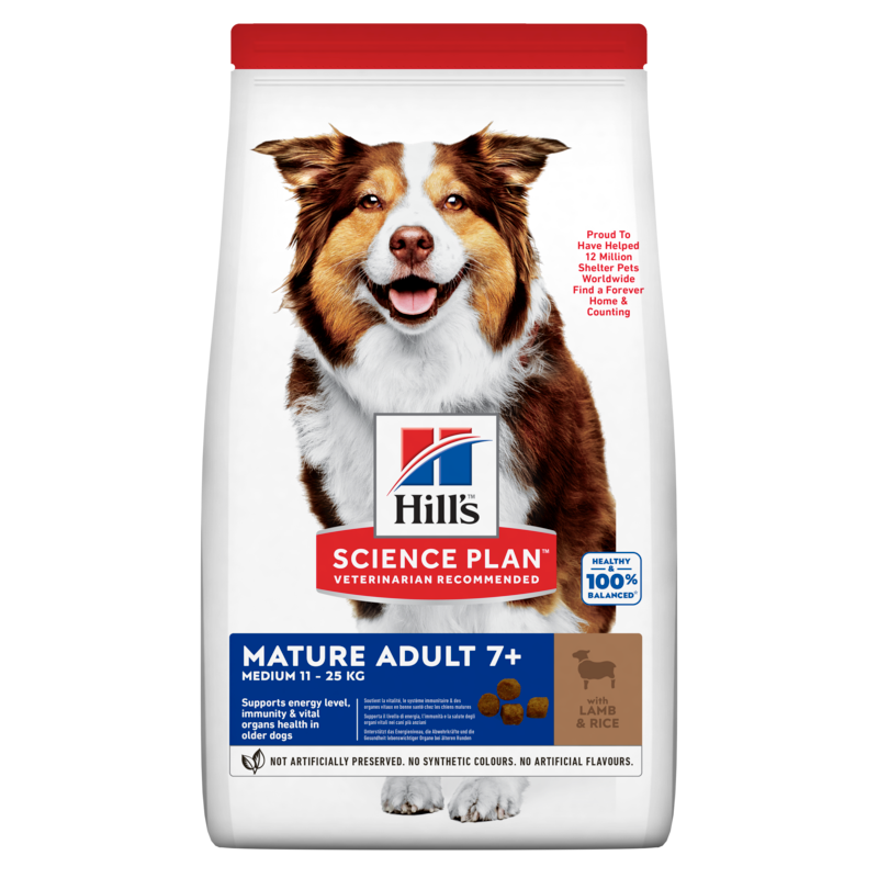  Hills Science Plan Canine Mature Adult 7+ Medium Hund Trockenfutter 14 Kg Huhn Trockenfutter