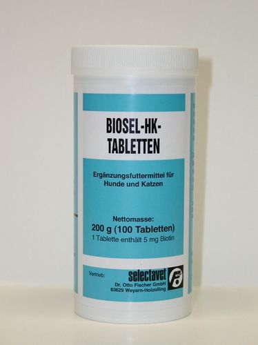  Selectavet Biosel-HK Tabletten Für Hund Und Katze 100 Tabletten Biosel-HK