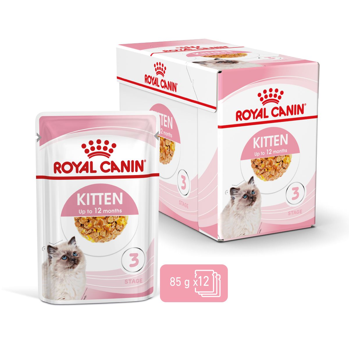  Royal Canin Kitten Frischebeutel Mit Gelee 12 X 85 G In Gelee Frischebeutel