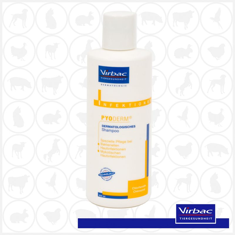 Virbac Pyoderm Pflegeshampoo Für Hunde Und Katzen 200 Ml Flasche