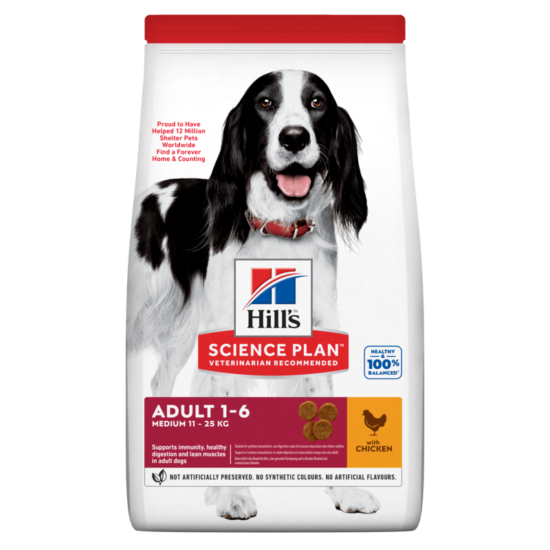  Hills Science Plan Canine Adult Medium Hund Trockenfutter 14 Kg Trockenfutter
