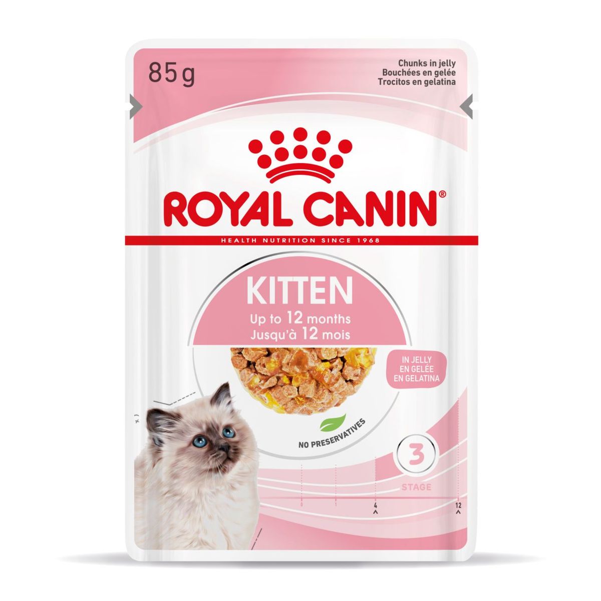  Royal Canin Kitten Frischebeutel Mit Gelee 12 X 85 G In Gelee Frischebeutel