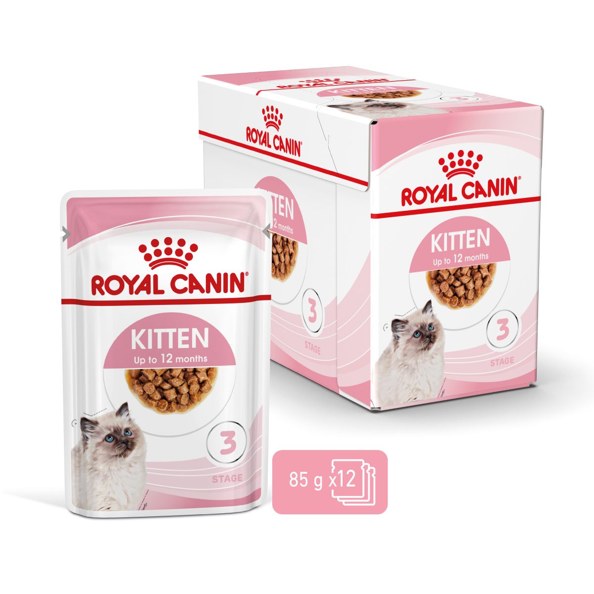 Royal Canin Kitten Second Age Für Kätzchen Bis Zum 12. Monat 12 X 85 G In Soße Frischebeutel