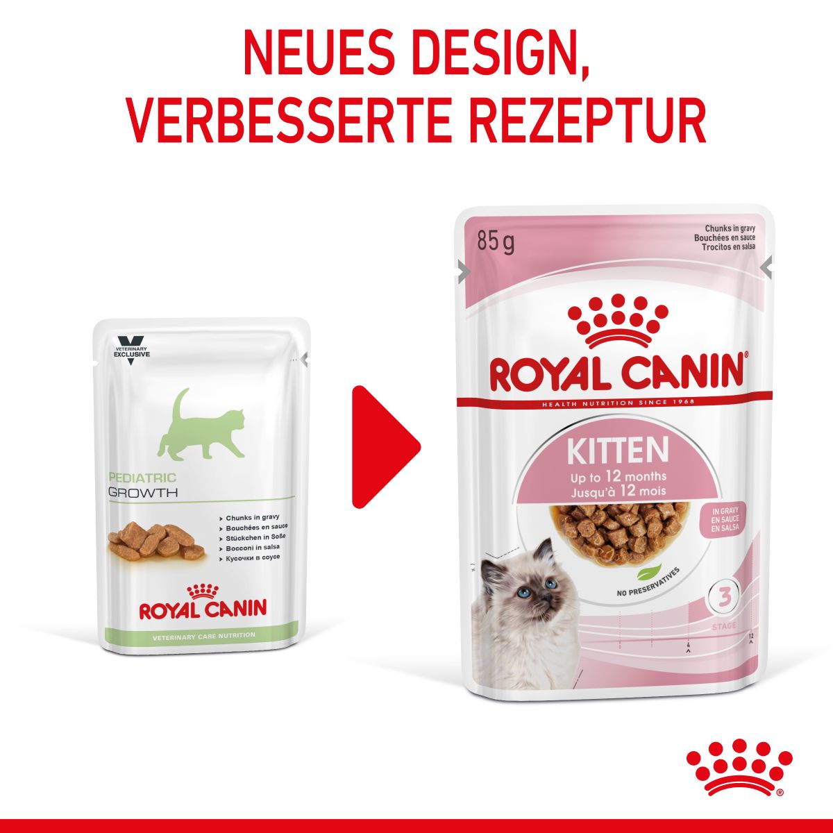  Royal Canin Kitten Second Age Für Kätzchen Bis Zum 12. Monat 12 X 85 G In Soße Frischebeutel