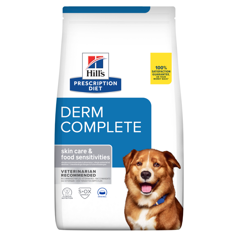  Hills Prescription Diet Canine Derm Complete Trockenfutter Für Hunde 1,5 Kg Trockenfutter