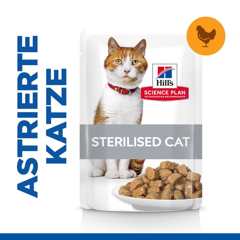  Hills Science Plan Feline Sterilised Cat Adult Huhn Frischebeutel 12 X 85 G Huhn Frischebeutel