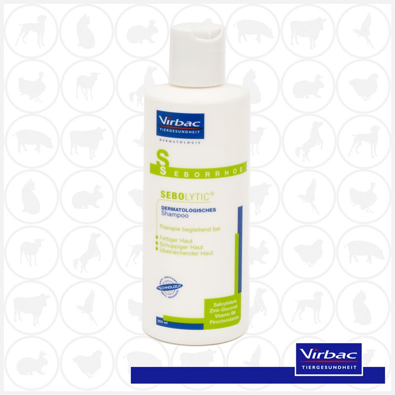  Virbac Sebolytic Shampoo Gegen Fettiges Schuppiges Fell 200 Ml Flasche