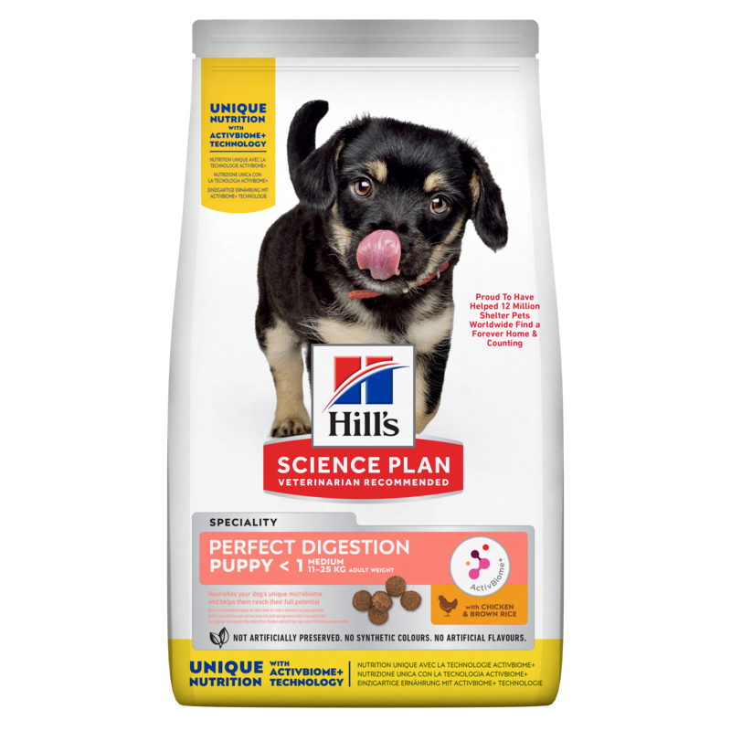  Hills Science Plan Canine Perfect Digestion Puppy Medium Trockenfutter 14 Kg Huhn & Reis Trockenfutter Für Hunde