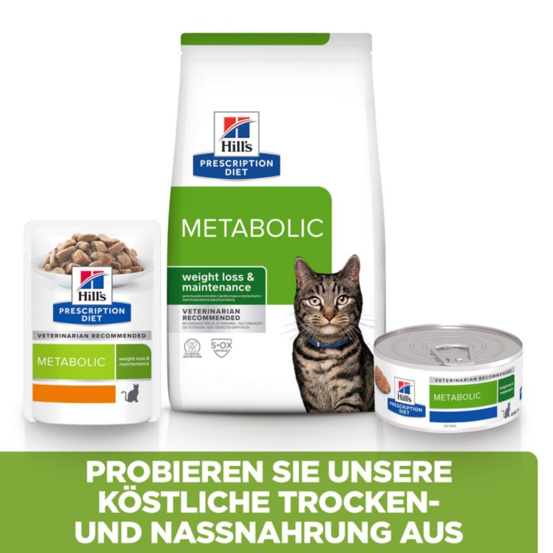 Hills Hill's PRESCRIPTION DIET Metabolic Frischebeutel Meeresfisch Katzenfutter 12 X 85 G Frischebeutel Meeresfisch