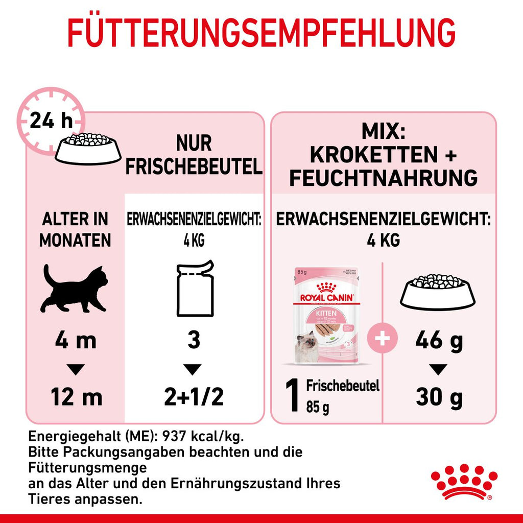  Royal Canin Kitten Frischebeutel Mousse 12 X 85 G Mousse Frischebeutel
