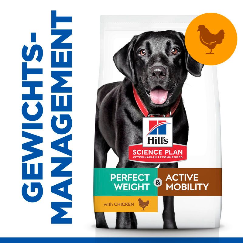  Hills Science Plan Canine Perfect Weight + Active Mobility Adult Large Breed Trockenfutter 12 Kg Huhn Trockenfutter