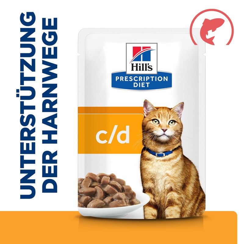  Hills Feline C/d Multicare Lachs Frischebeutel Für Katzen 12 X 85 G Lachs Frischebeutel