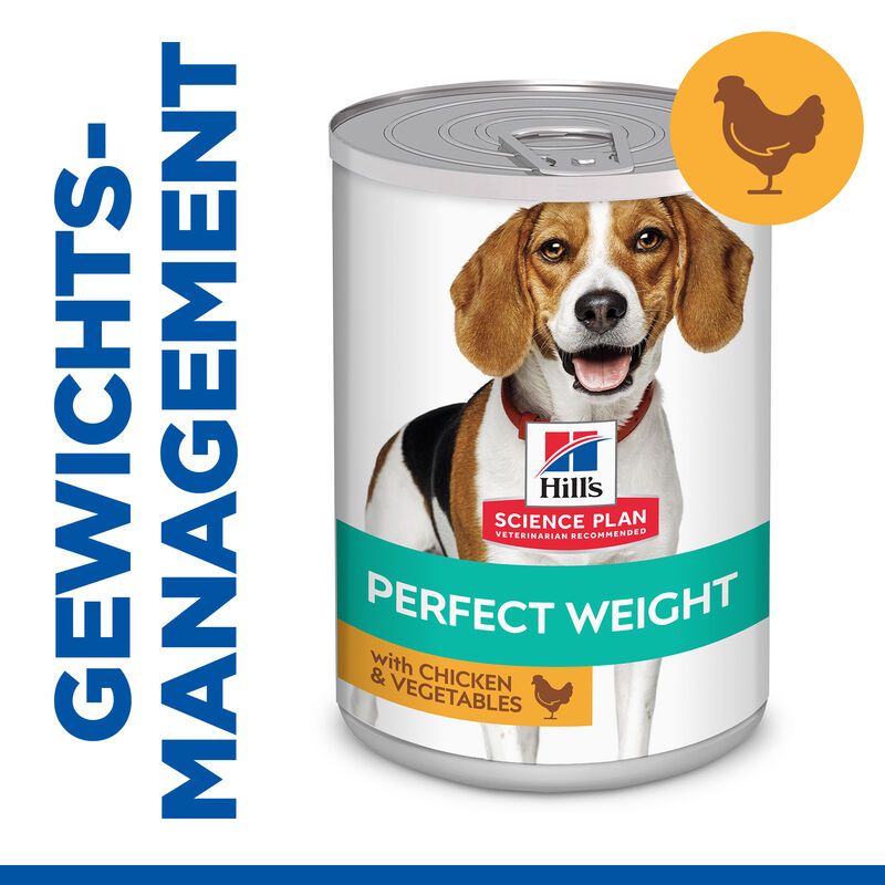 Hills Science Plan Canine Adult Perfect Weight Ragout Dosenfutter 12 X 363 G Ragout Mit Huhn Und Gemüse