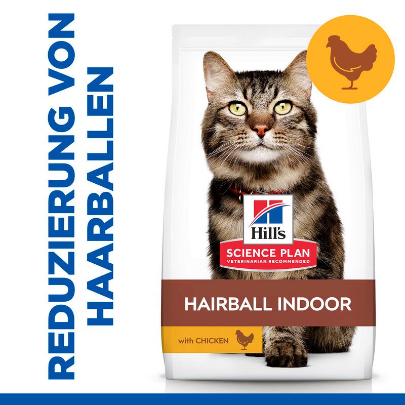  Hills Science Plan Feline Mature Adult 7+ Hairball Indoor Trockenfutter 6 X 1,5 Kg Trockenfutter