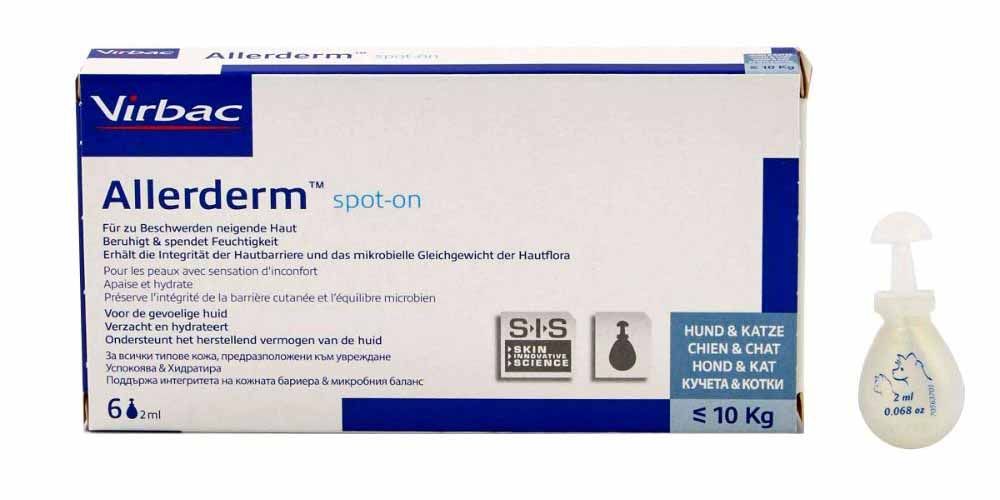  Virbac Allerderm Spot On Hund Katze 6 X 2 Ml Für Katzen Und Kleine Hunde