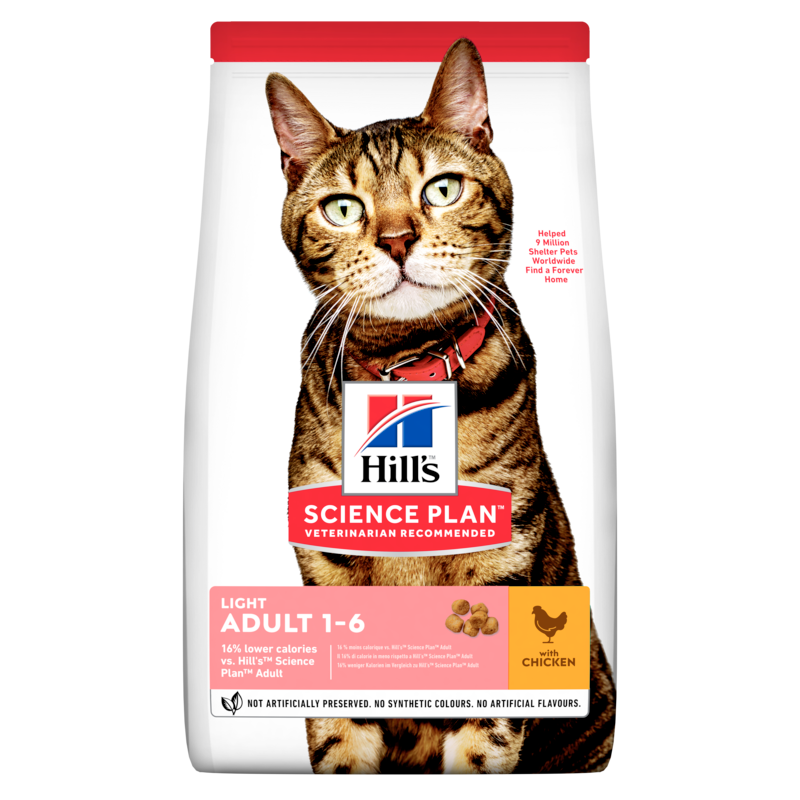  Hills Science Plan Feline Adult Light Huhn Trockenfutter Für Katzen 10 Kg Huhn Trockenfutter Für Katzen