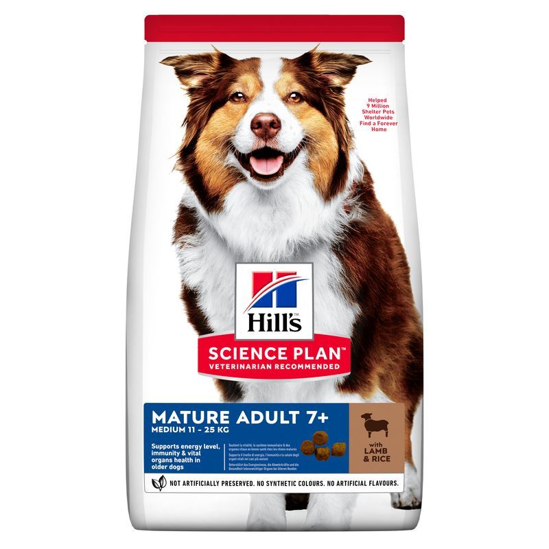  Hills Science Plan Canine Mature Adult 7+ Medium Hund Trockenfutter 14 Kg Huhn Trockenfutter